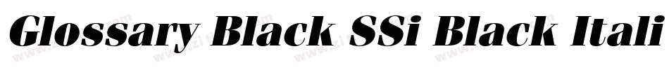 Glossary Black SSi Black Italic字体转换